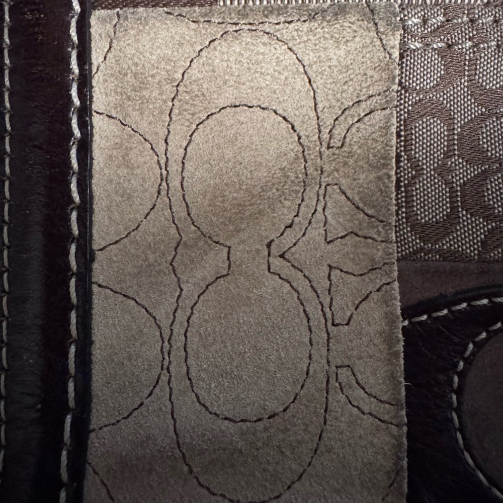 Vintage Brown and Tan Patchwork Coach Bag - Picture 9 of 9